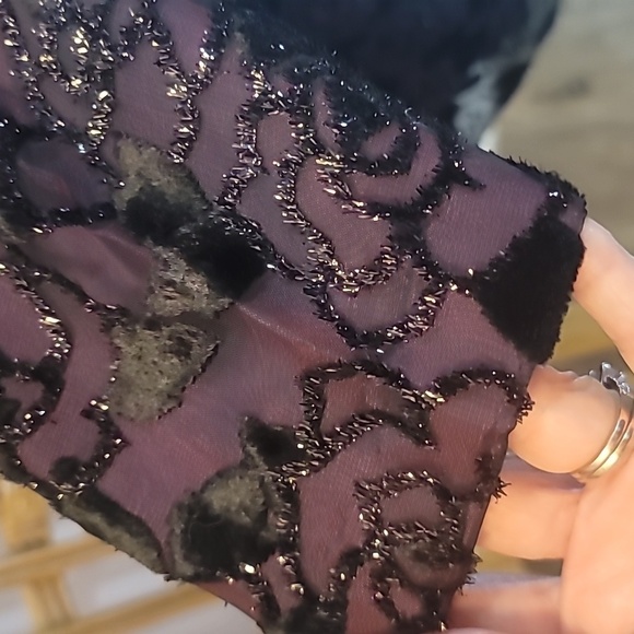 PATRA dress jacket purple black rose pattern velvety - Picture 11 of 14